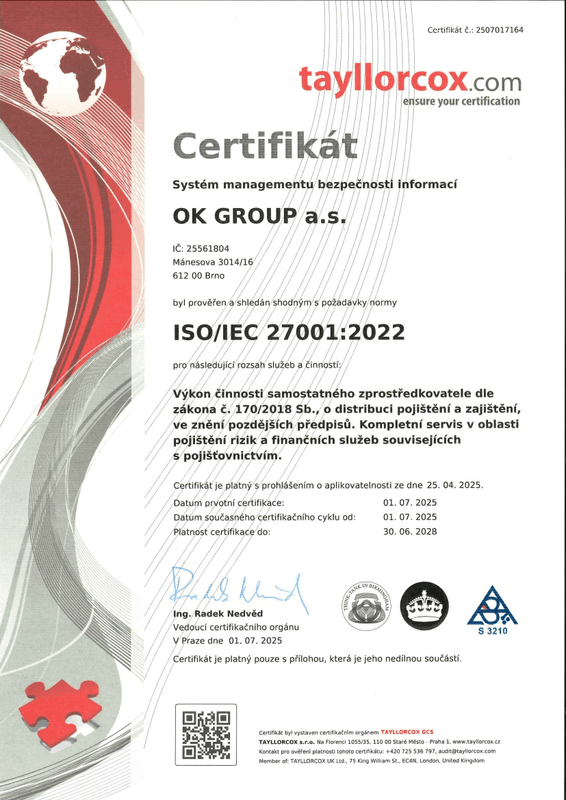 Certifikace ISO/IEC 27001