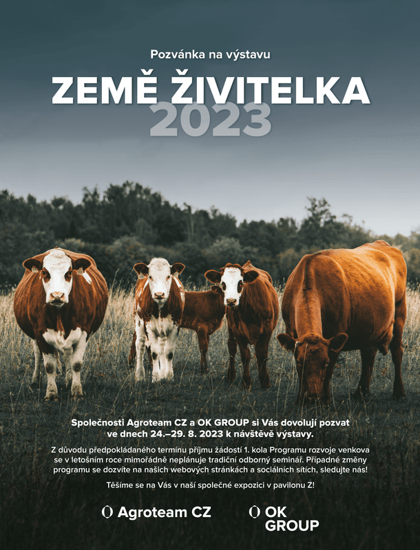 Pozvánka na agrosalon ZEMĚ ŽIVITELKA 2023